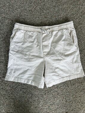 {American Eagle Outfitters} Linen Cotton Preppy 6 inch Khaki Shorts